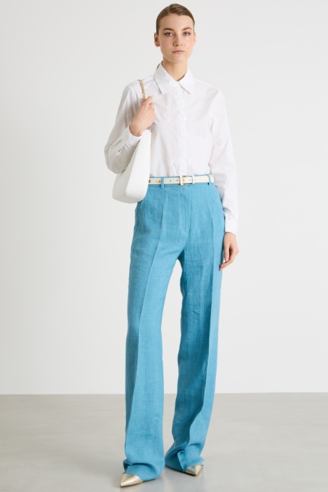Embroidered Poplin Shirt Intrend