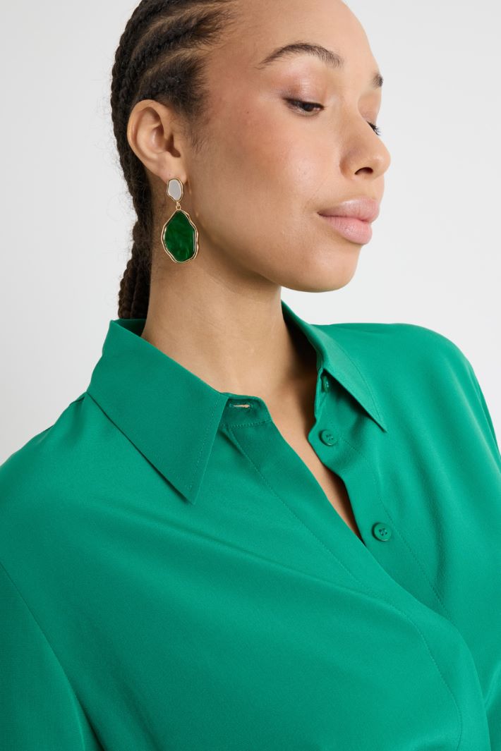 Blusa in crepe de chine Intrend - 3