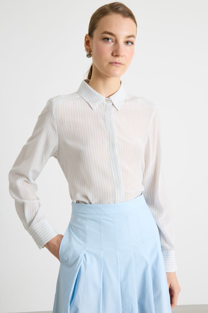 Printed Crepe de Chine Blouse Intrend - 2