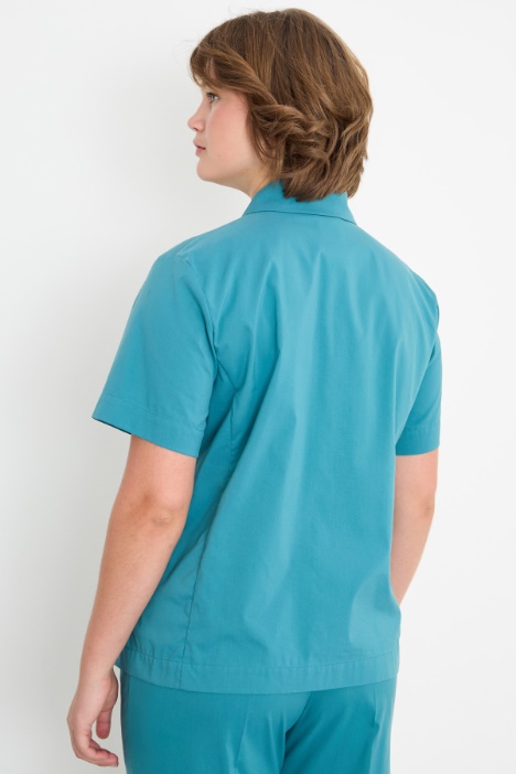 Camicia in popeline a maniche corte