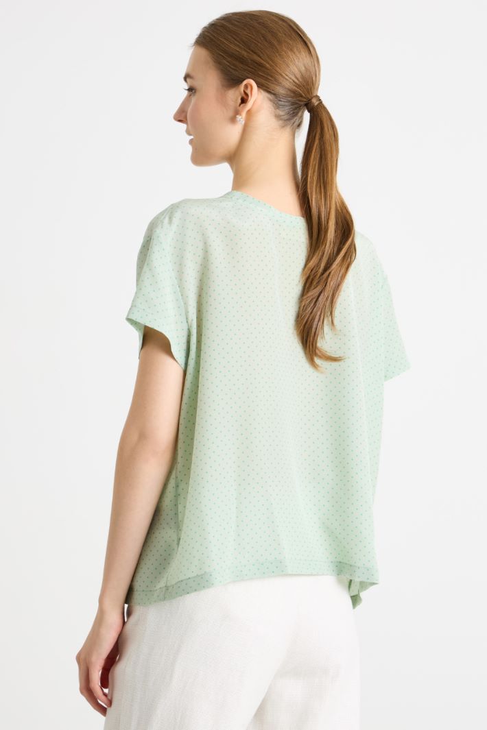 Printed Crepe de Chine Blouse Intrend - 4