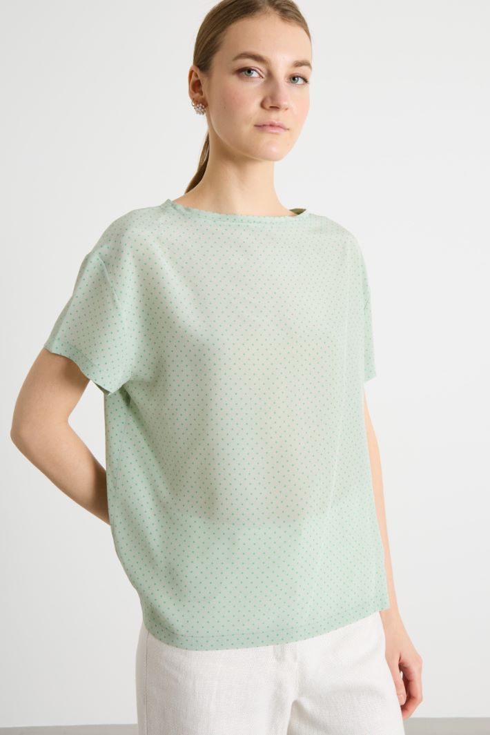 Printed Crepe de Chine Blouse Intrend - 2