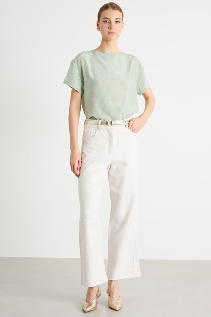 Printed Crepe de Chine Blouse Intrend