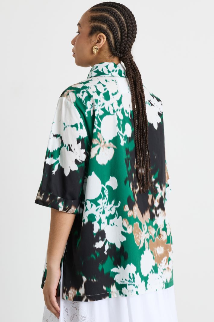 Camicia ampia in popeline stampato Intrend - 4