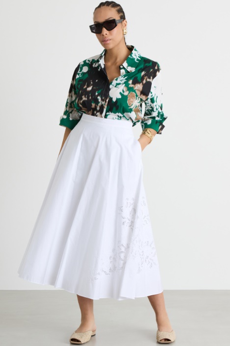 Camicia ampia in popeline stampato Intrend