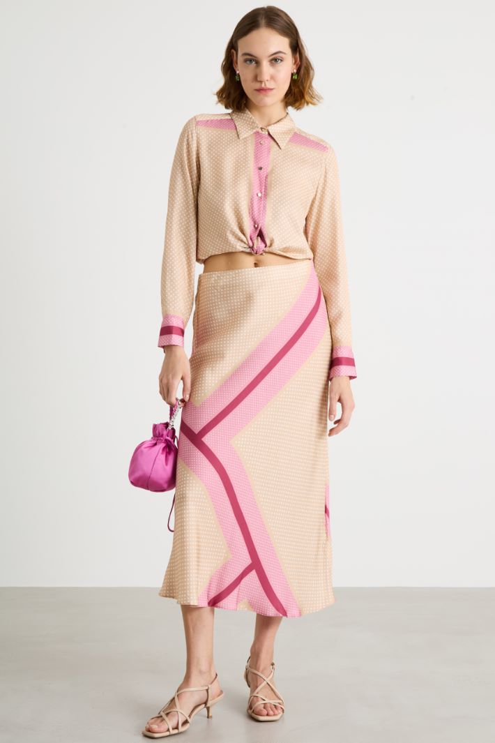 Fluid printed shirt Intrend