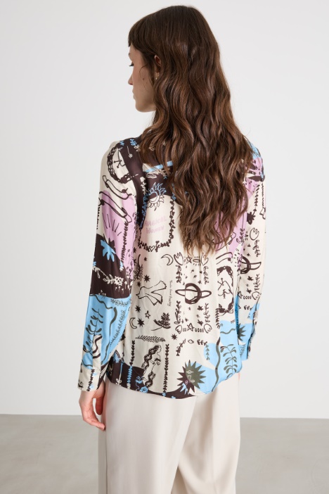 Camisa fluida estampada