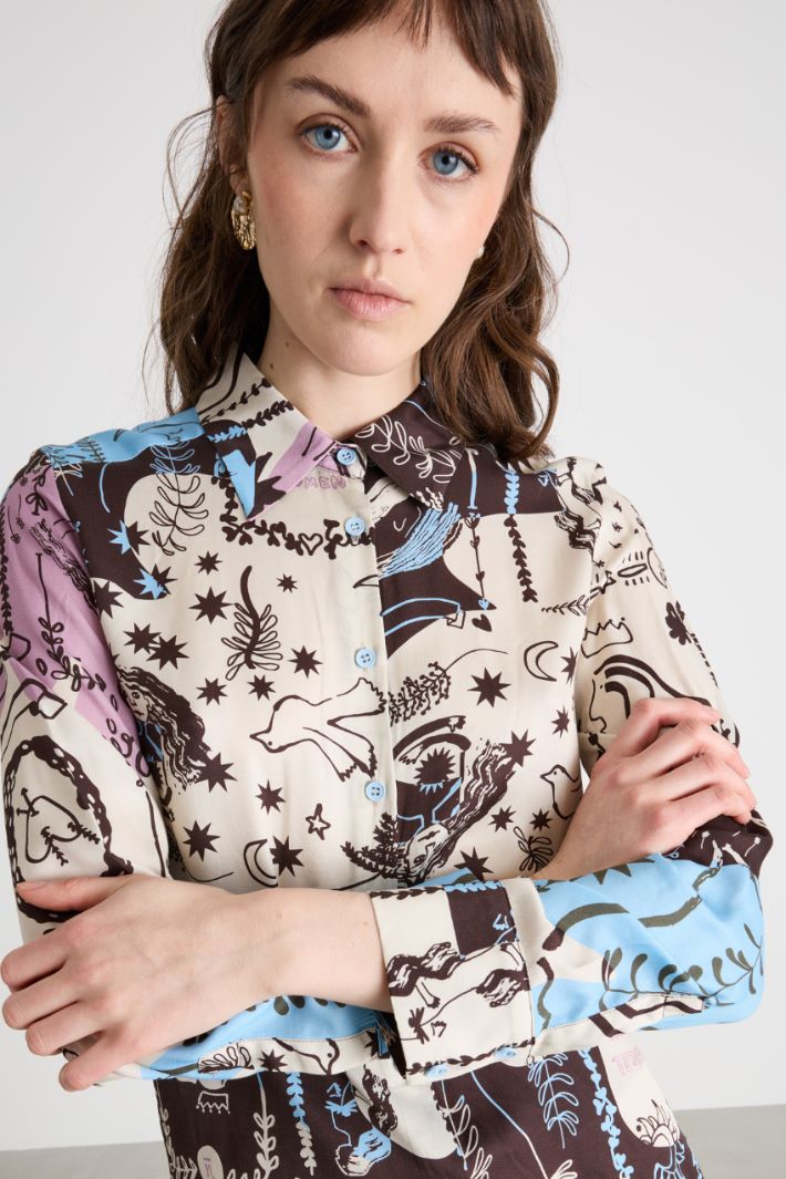 Camicia fluida stampata Intrend - 3