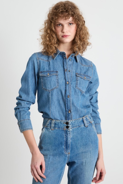 Fitted denim shirt Intrend