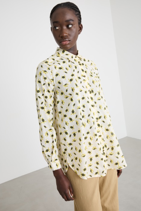 Camicia in mussola stampata