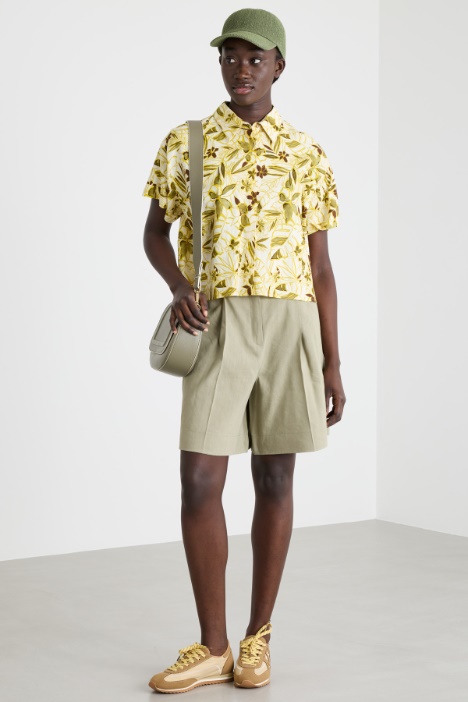 Camicia boxy in tela fantasia Intrend