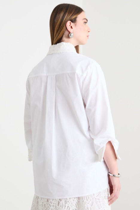 Camicia in popeline con paillettes
