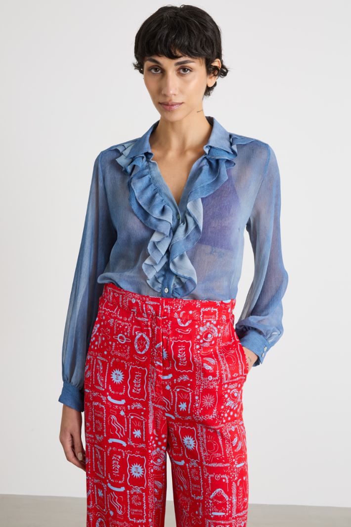 Printed crepe blouse Intrend - 2