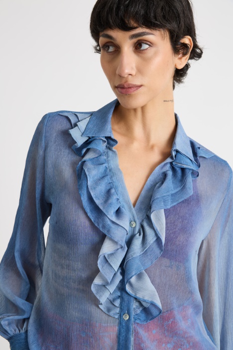 Blusa de crepé estampado