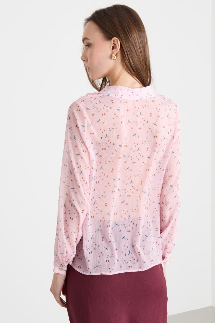 Printed crepe blouse Intrend - 4
