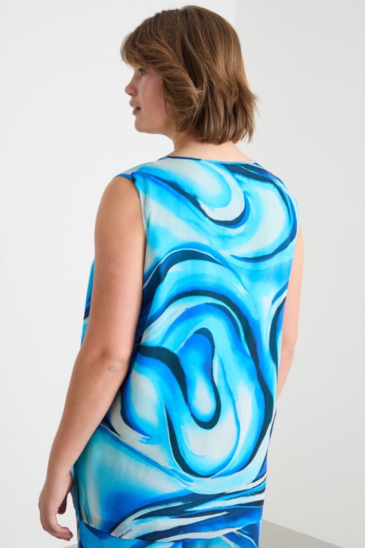 Sleeveless printed blouse Intrend - 4
