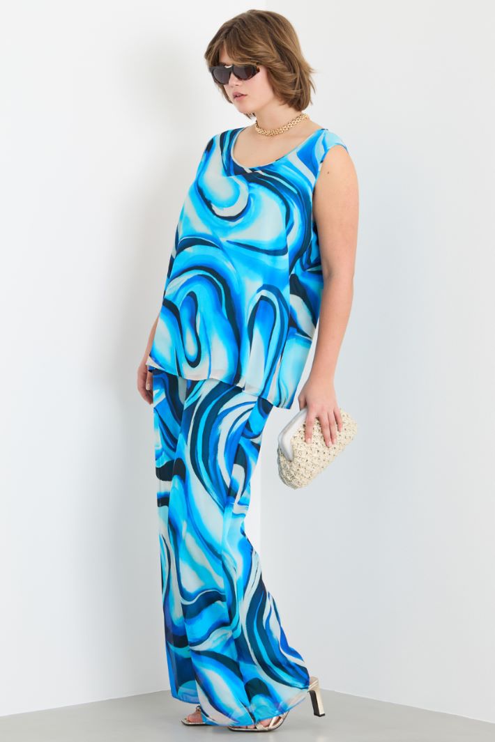 Sleeveless printed blouse Intrend