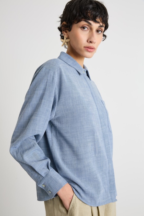 Camicia fluida con tasca singola