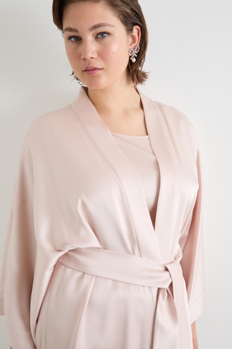 Spolverino a kimono in raso