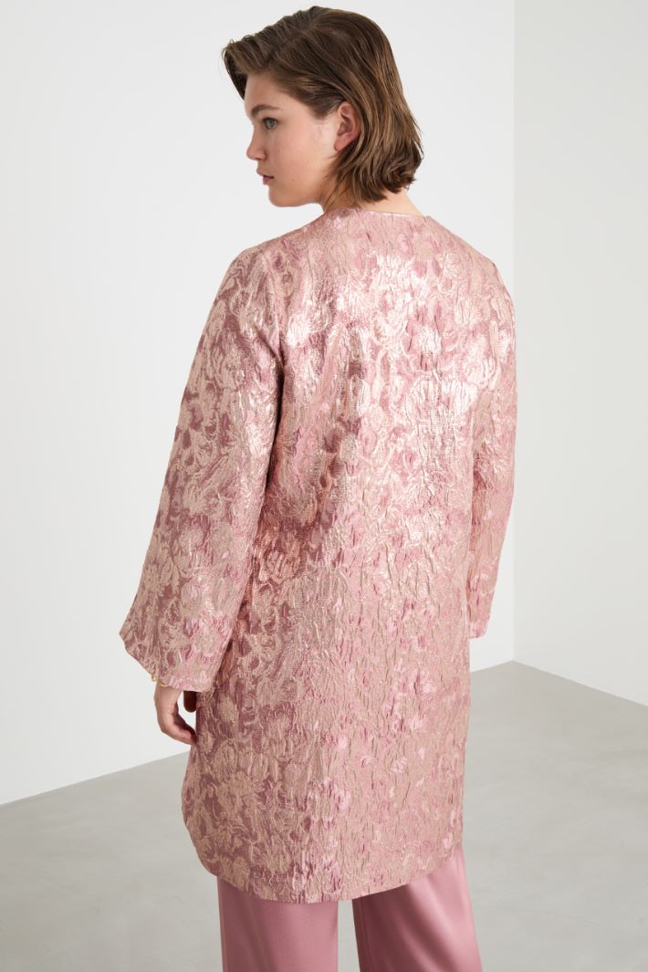 Laminated jacquard duster coat Intrend - 4