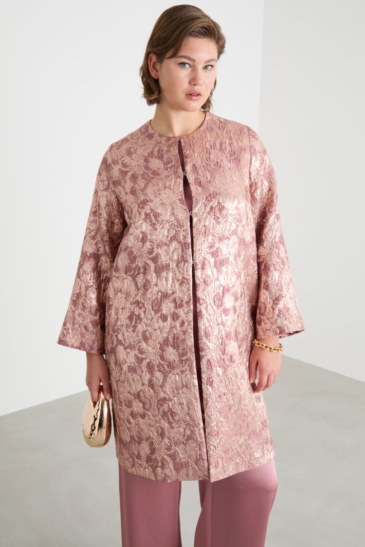 Laminated jacquard duster coat Intrend - 2