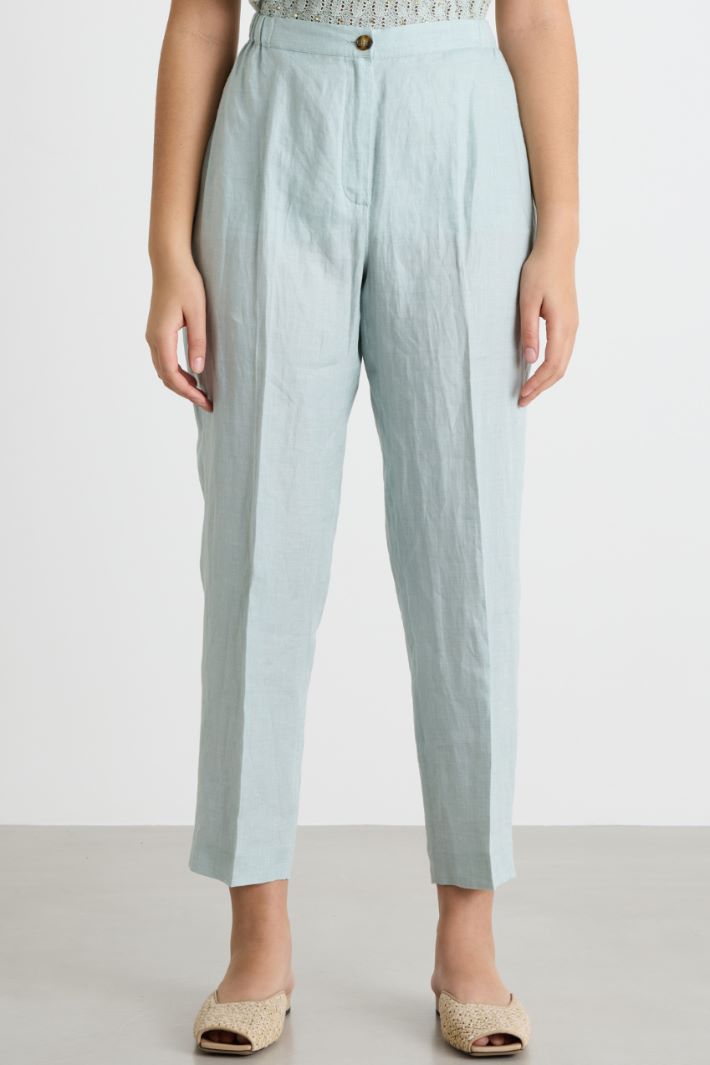 Pantalone a sigaretta in tela Intrend - 2