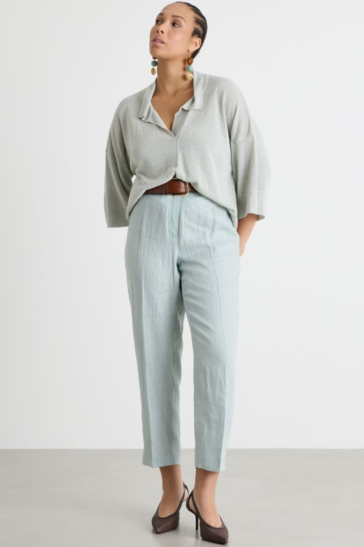 Pantalone a sigaretta in tela Intrend