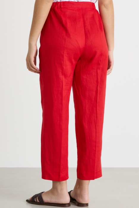 Pantalone a sigaretta in tela