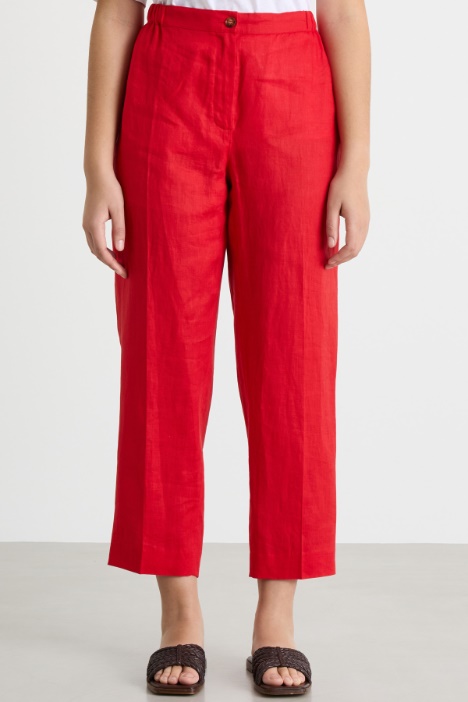 Pantalone a sigaretta in tela