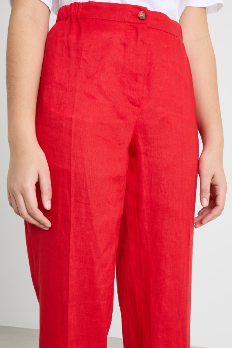 Pantalone a sigaretta in tela