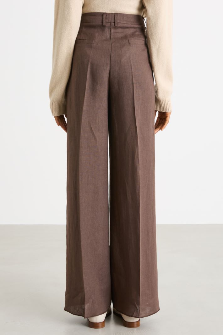 Pantalone palazzo in tela Intrend - 4