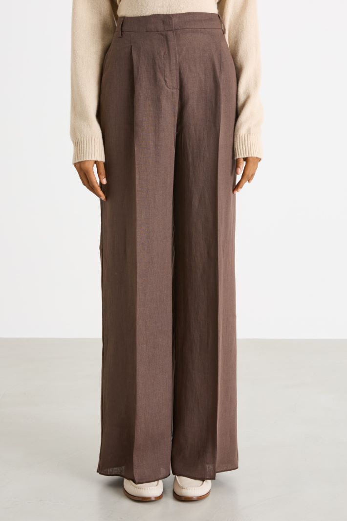 Pantalone palazzo in tela Intrend - 2