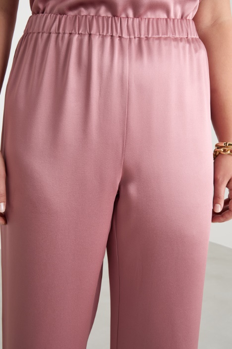 Pantalone in tessuto lucido
