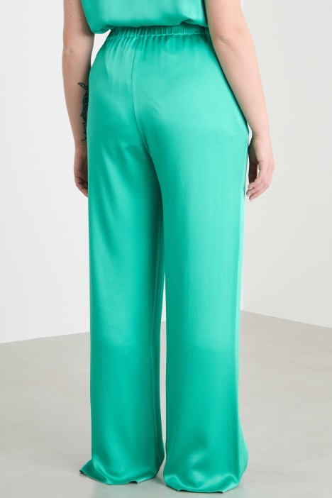 Pantalone in tessuto lucido