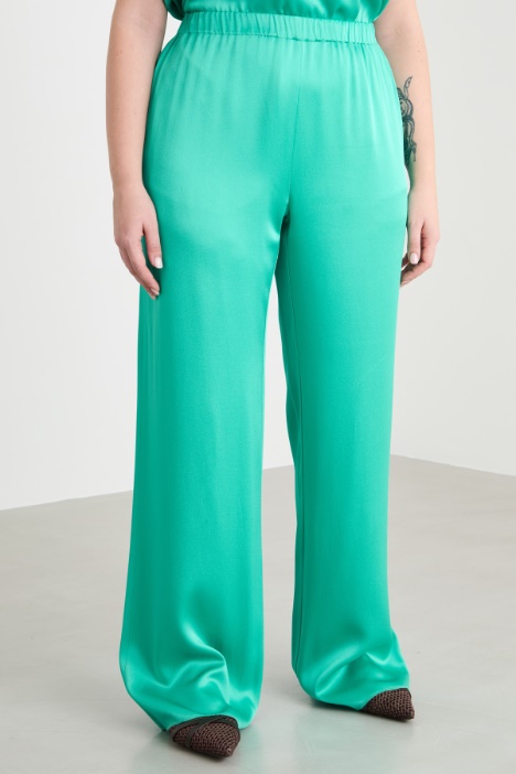 Pantalone in tessuto lucido