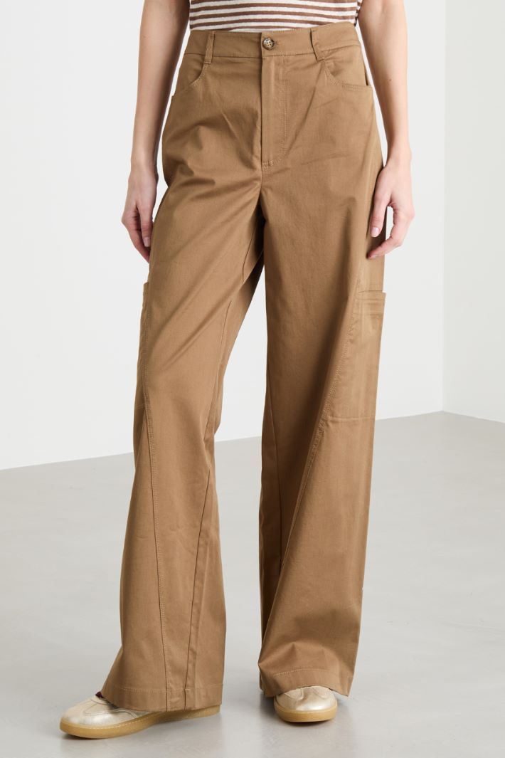 Wide-leg cargo trousers Intrend - 2