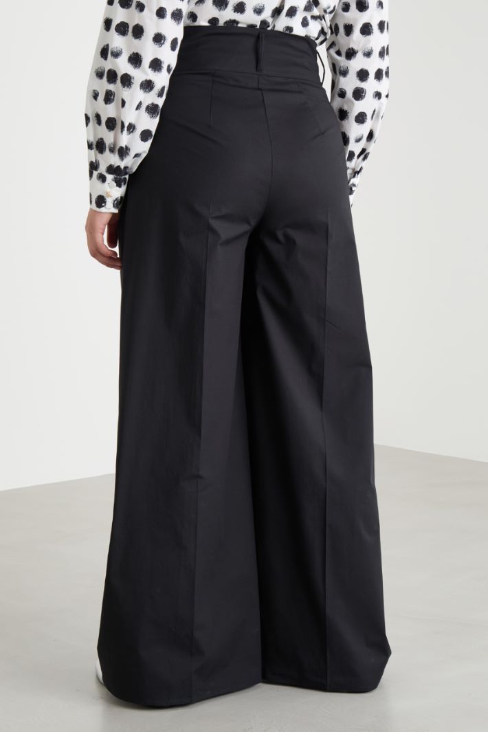 Belted palazzo trousers Intrend - 4