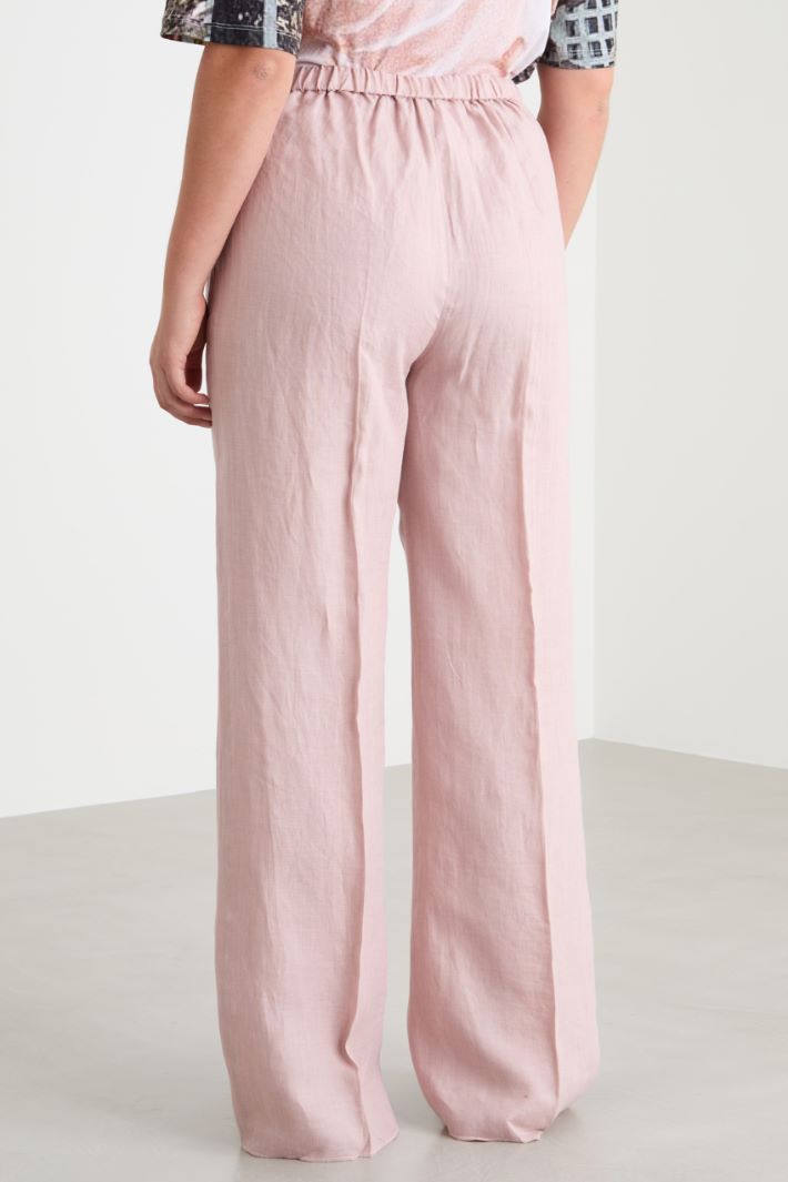 Wide-leg linen trousers Intrend - 4