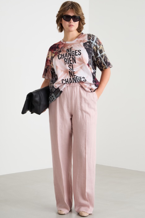 Wide-leg linen trousers Intrend