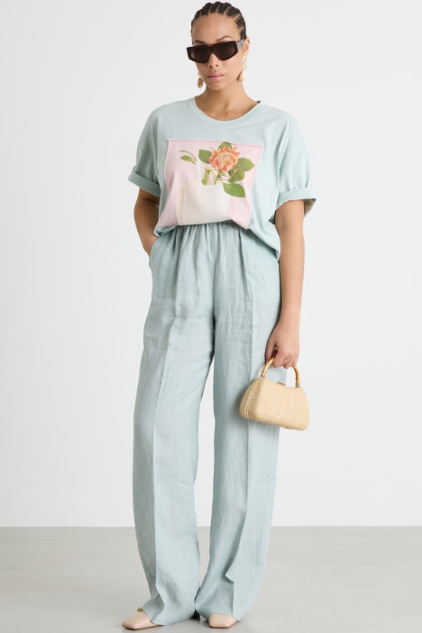 Pantalone ampio con vita elasticizzata Intrend