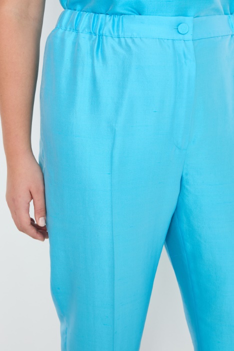 Pantalone a sigaretta in shantung