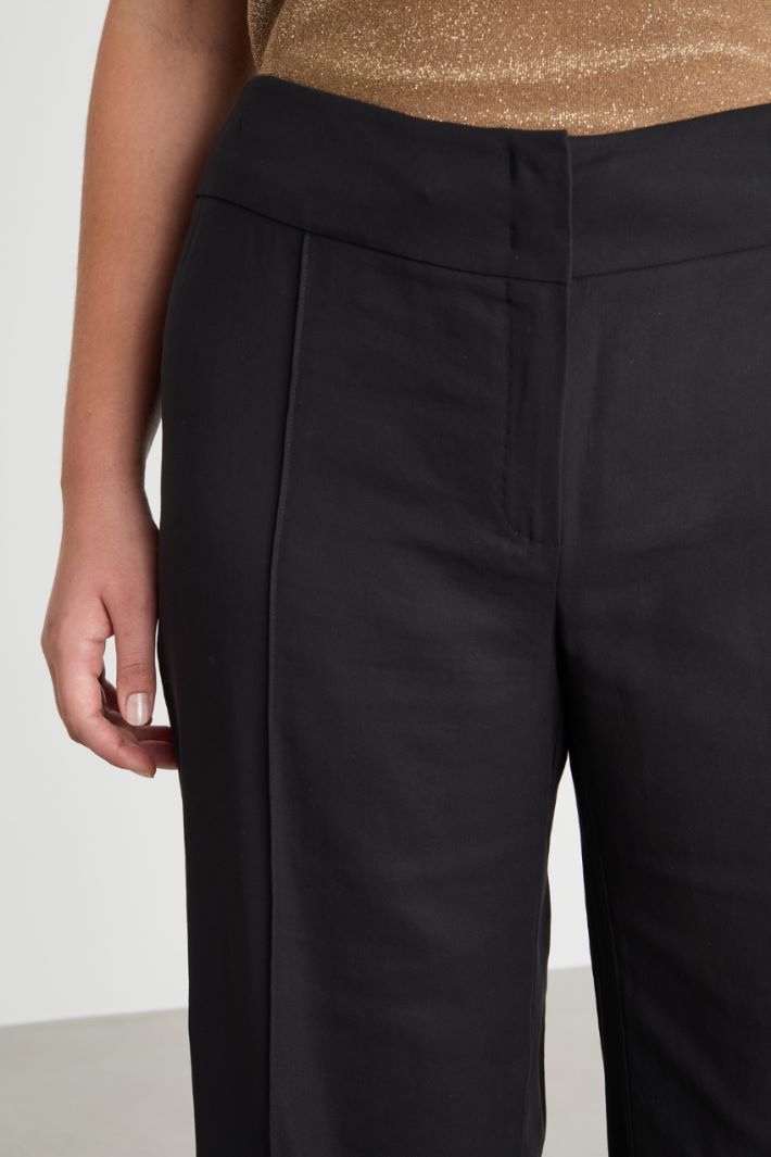 Wide-leg crepe trousers Intrend - 3