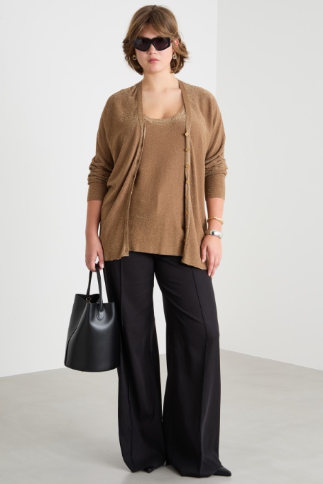 Wide-leg crepe trousers Intrend