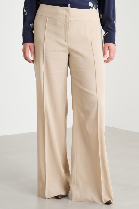 Pantalone ampio in crepe