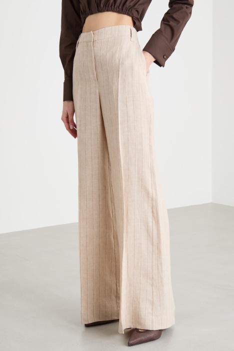 Pantalone palazzo in tela