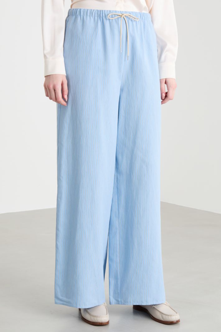 Wide-leg trousers with drawstring Intrend - 2