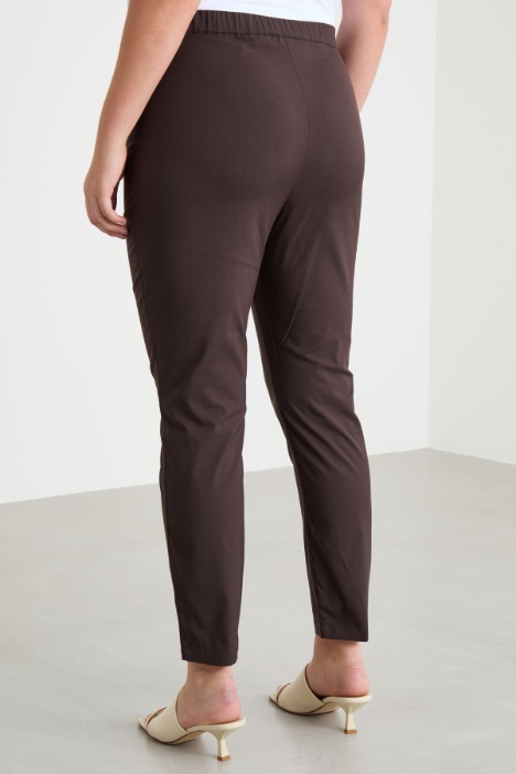 Pantalone skinny in popeline