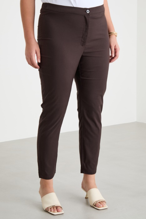 Pantalone skinny in popeline