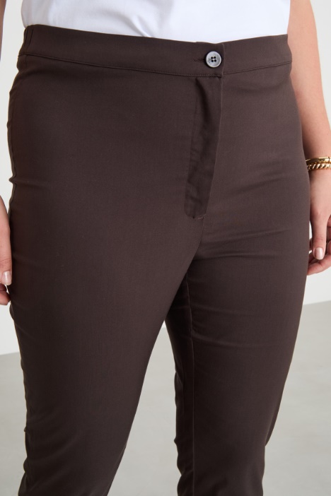 Pantalone skinny in popeline