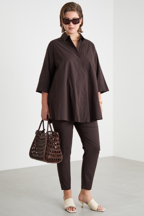 Skinny trousers in cotton poplin Intrend